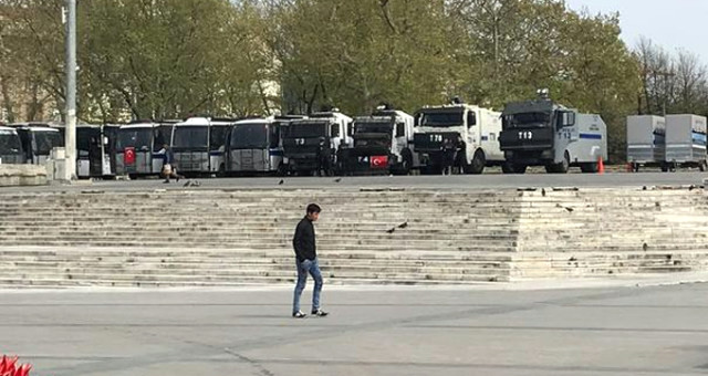 CHP Oturma Eylemi Yapacaktı, Taksim TOMA’larla Kapatıldı