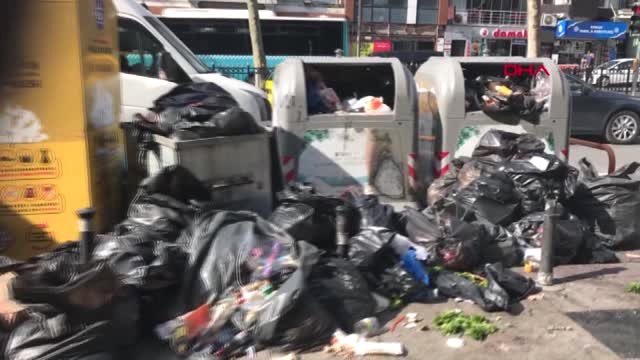 Dha İstanbul – Şişli’de Cadde ve Sokaklarda Çöp Yığını Oluştu