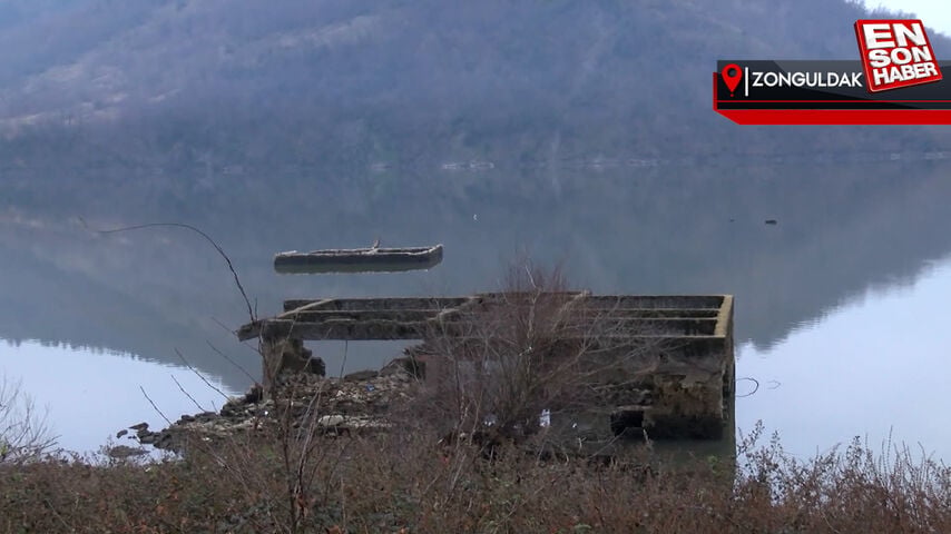Zonguldak’ta kuralık sonrasında su altındaki evler ortaya çıktı